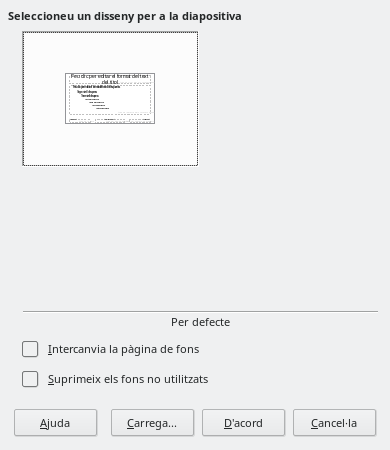 Diàleg Disseny de diapositiva