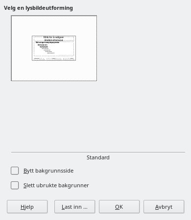 Lysbildedesign Dialog