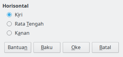 Dialog Perataan