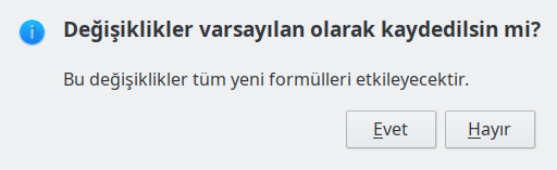 Varsayılan Kaydetme Penceresi