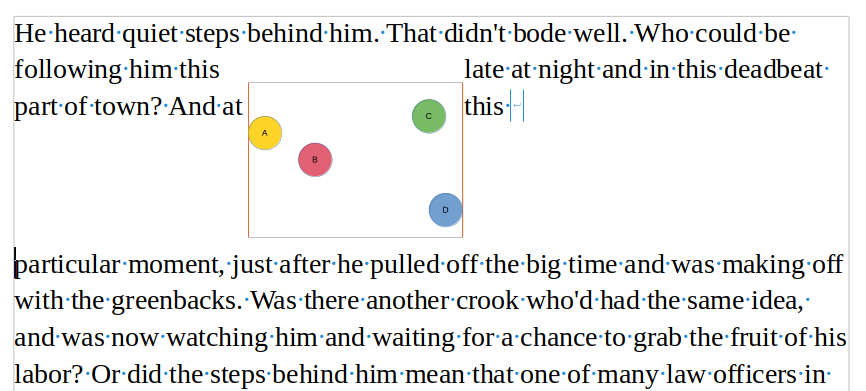 Exemplo de quebra Próxima linha inteira