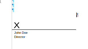 Caixa Linha de assinatura