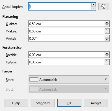 Dupliser dialog