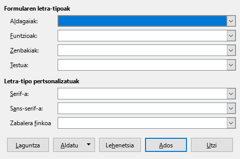 Letra-tipoaren motaren elkarrizketa-koadroa