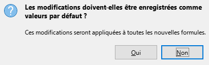 Boîte de dialogue d'enregistrement par défaut