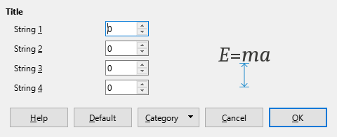 Spacing Dialogue Box