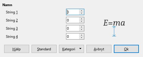 Spacing Dialog