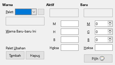 Dialog halaman warna