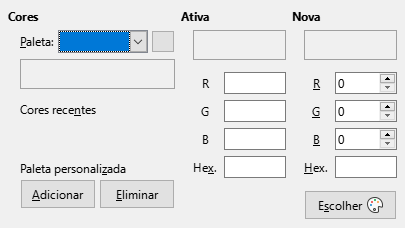 Caixa de diálogo Cor
