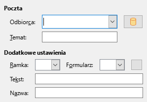 Obraz okna dialogowego pocztowego hiperłącza