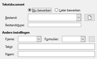 Afbeelding van dialoogvenster Hyperlink - Nieuw document