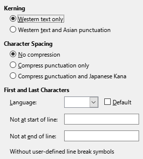 Options Asian Dialogue Box Image