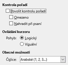 Obrázek dialogového okna Možnosti CTL