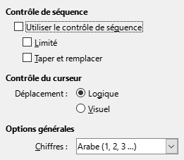 Image de la boîte de dialogue Option CTL