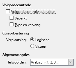 Afbeelding van dialoogvenster Opties - Open CL