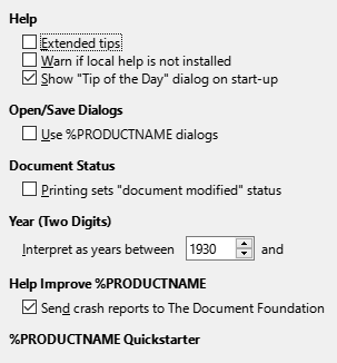 Options General Dialog Image