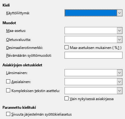 Options Language Dialog Image