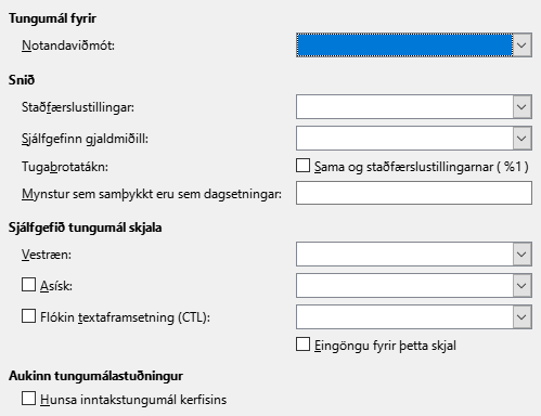 Options Language Dialog Image