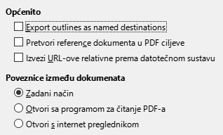 PDF Export Links Options Dialog Image