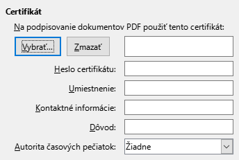 PDF Export Digital Signature Options Dialog Image