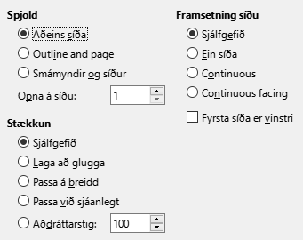 PDF Export View Options Dialog Image