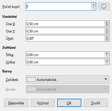 Dialogové okno Duplikovat