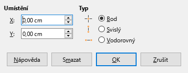 Dialogové okno Záchytný objekt