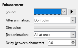 Enhanced Animation Effects Dialog