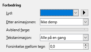 Utvidet Animasjonseffekt Dialog