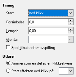 Egendefinert Animasjon Timing Dialog