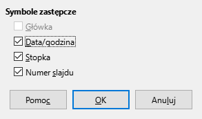 Okno dialogowe układu wzorca