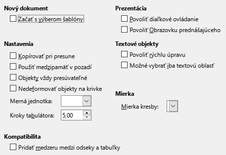 Impress General Options Dialog