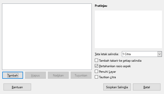 Dialog Album Foto Impress