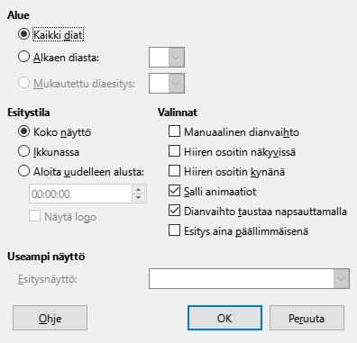 Presentation Dialog