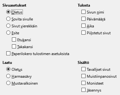 Impress Print Options Dialog