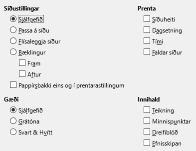 Impress Print Options Dialog