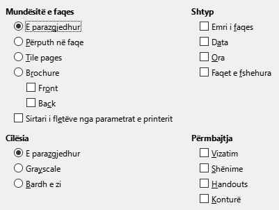 Impress Print Options Dialog