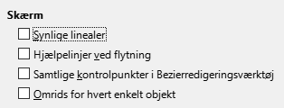 Valgmuligheder i dialogen Impress Vis