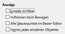 Bild des Dialogs Anzeigeoptionen