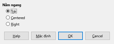 Alignment Dialog