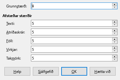 Font Size Dialog