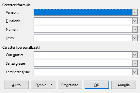 Finestra di dialogo Tipo di carattere