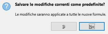 Finestra di dialogo Salva predefinito
