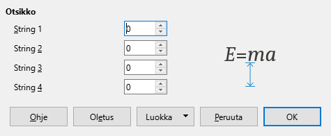 Spacing Dialog