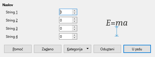 Spacing Dialog