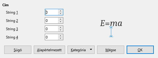 Térköz párbeszédablak