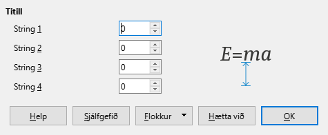 Spacing Dialog