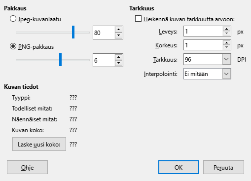 Compress Image Dialog