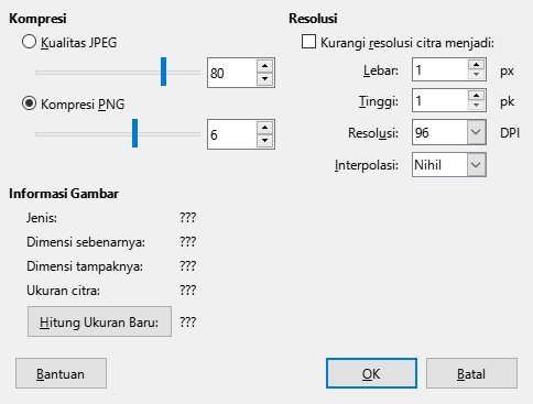 Dialog Kompresi Gambar