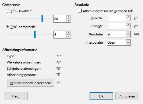 Afbeelding comprimeren